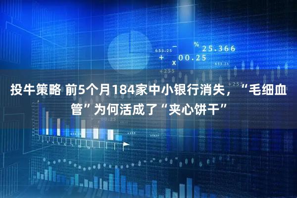 投牛策略 前5个月184家中小银行消失，“毛细血管”为何活成了“夹心饼干”